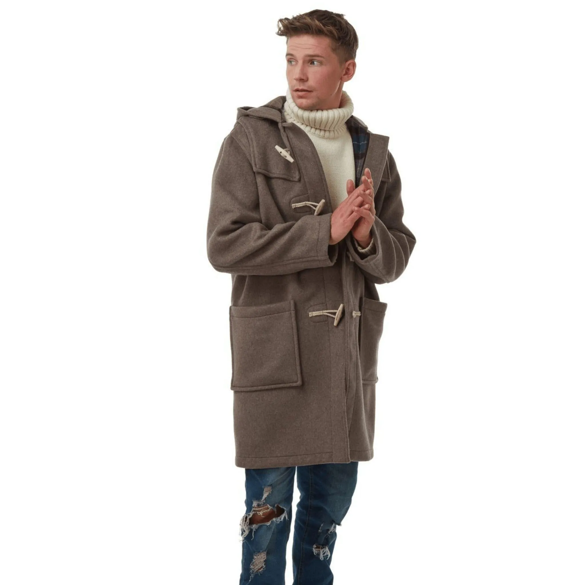 1940's Sewing Pattern: Men's Duffle Coat with Hood  - Chest 38" (97cm)