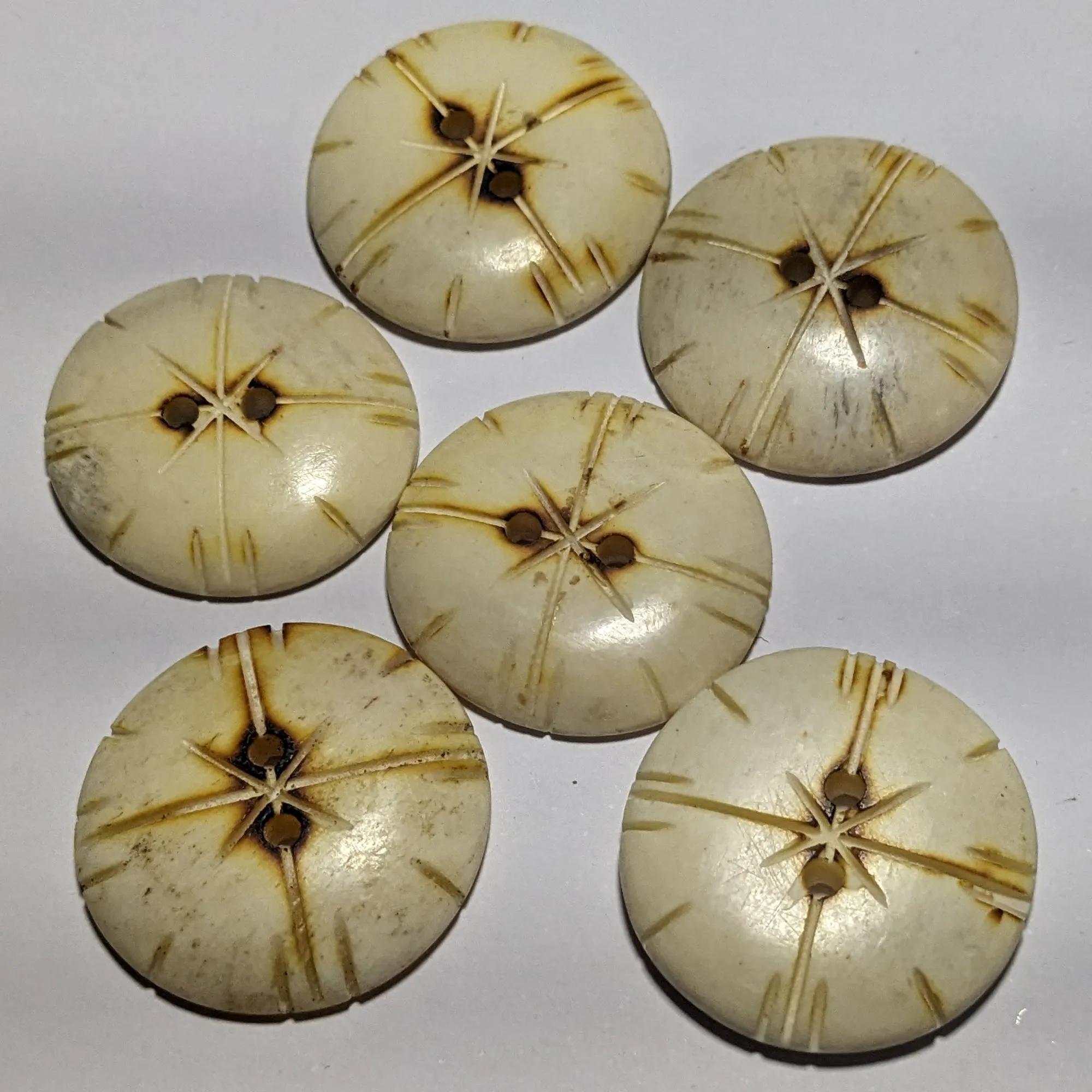 28mm Bone 2 Hole Buttons