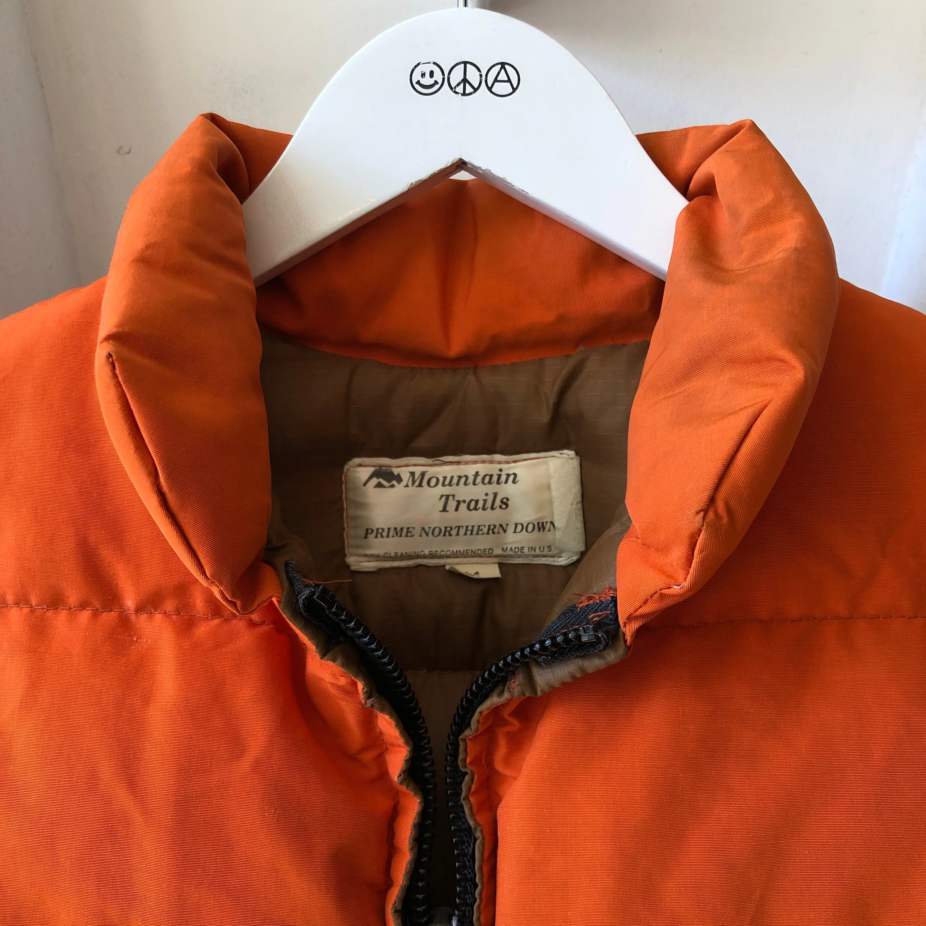 80's Orange Down Vest - Medium