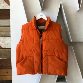 80's Orange Down Vest - Medium