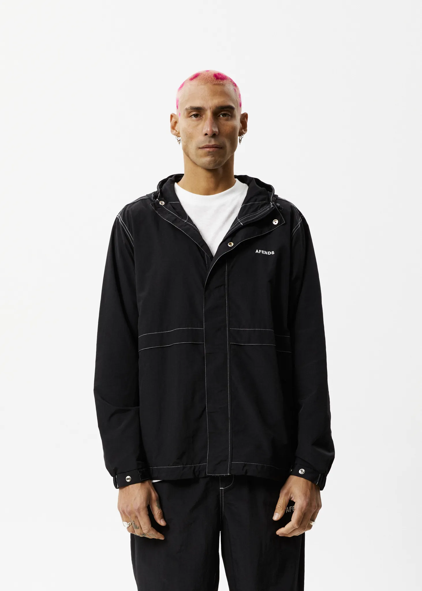 AFENDS Mens Liquid Space - Spray Jacket - Black