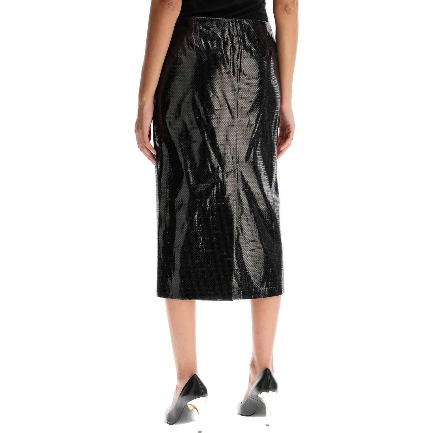 Alexander Mcqueen silk tarpaulin skirt