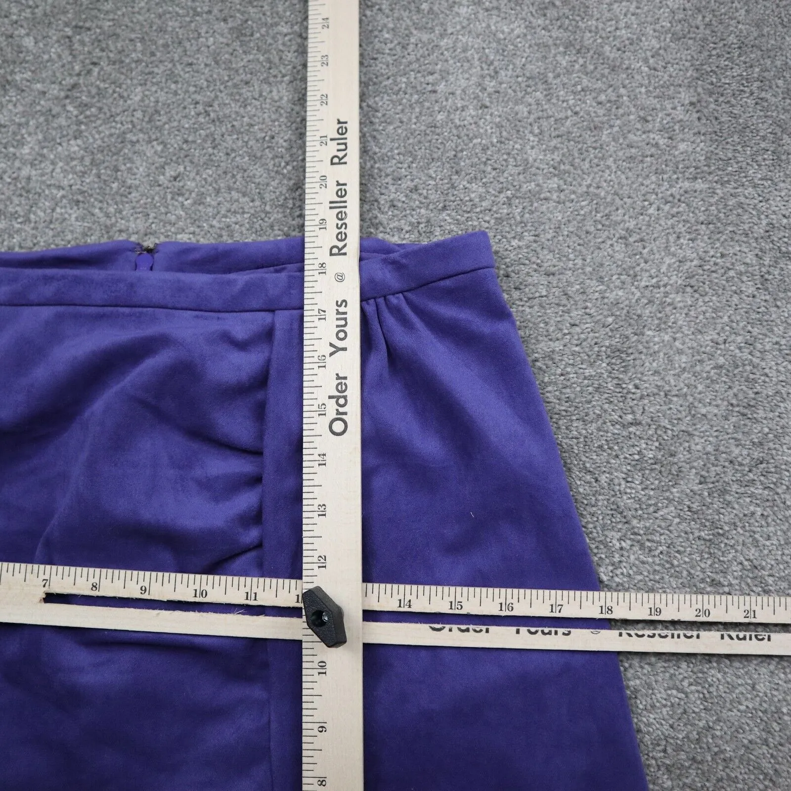 Anthropologie Women Straight & Pencil Skirt Back Zip Elastic Waist Purple Size 4