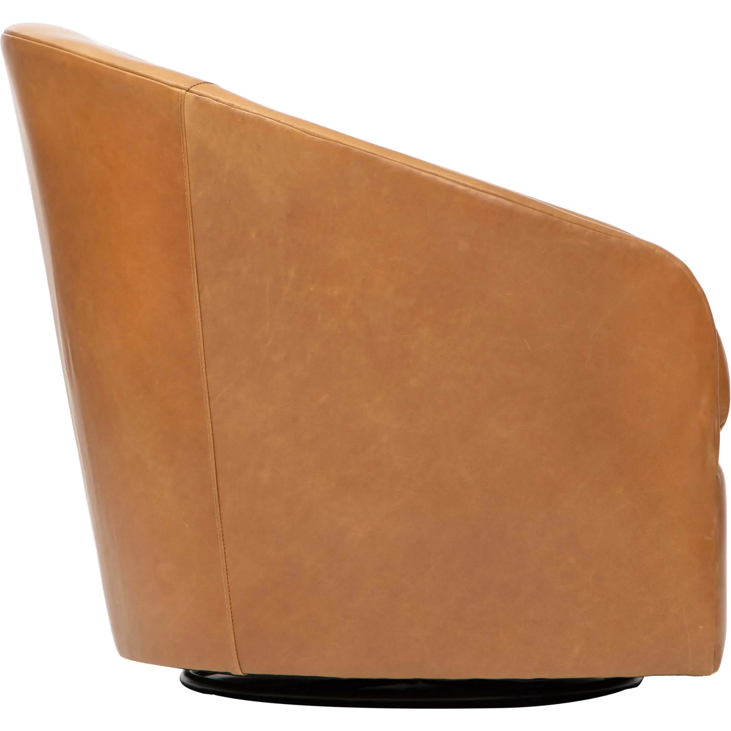 Arlo Leather Swivel Chair, Libby Camel