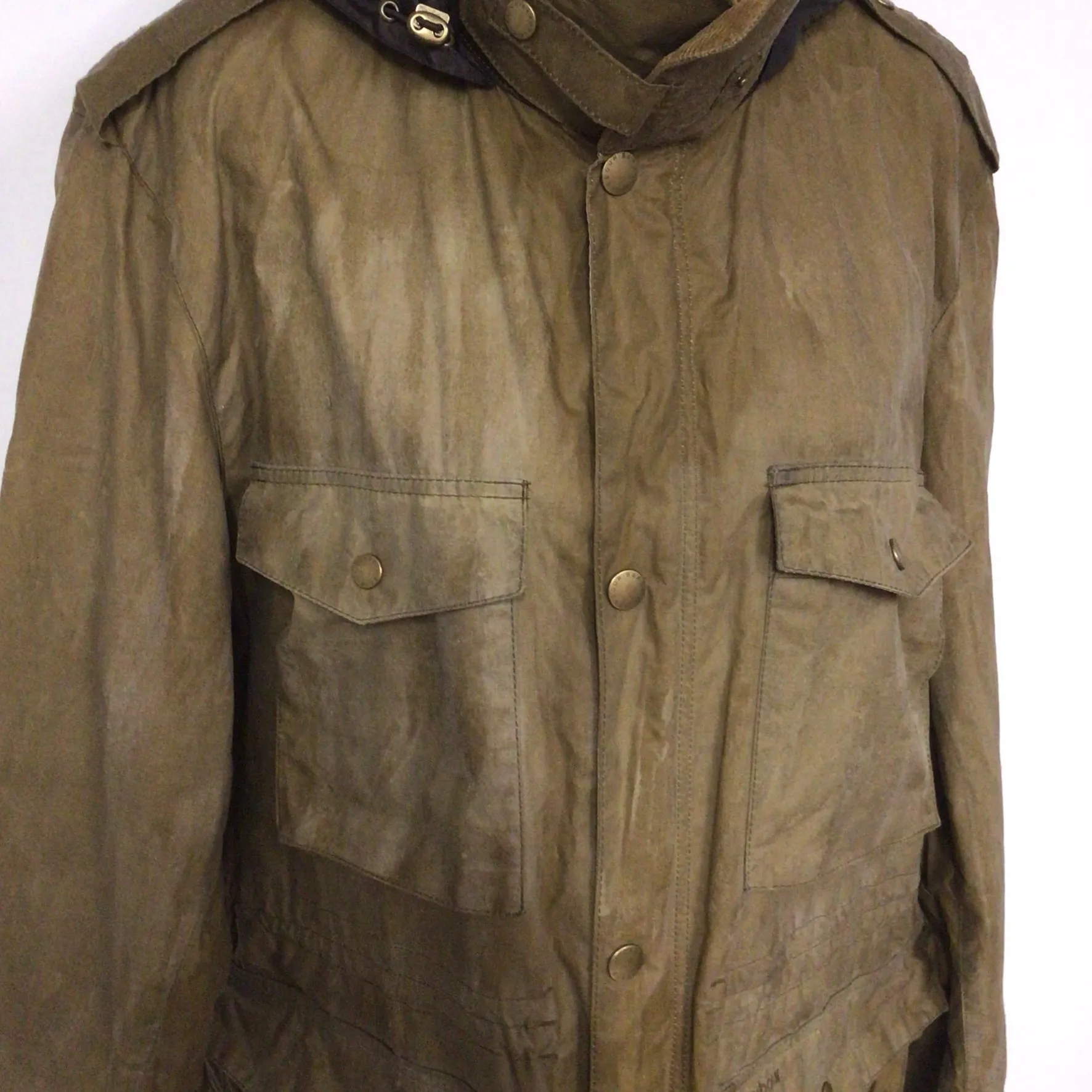 Barbour Mustard Brown Yellow Lightweight 4oz Wax Jacket Size XXL