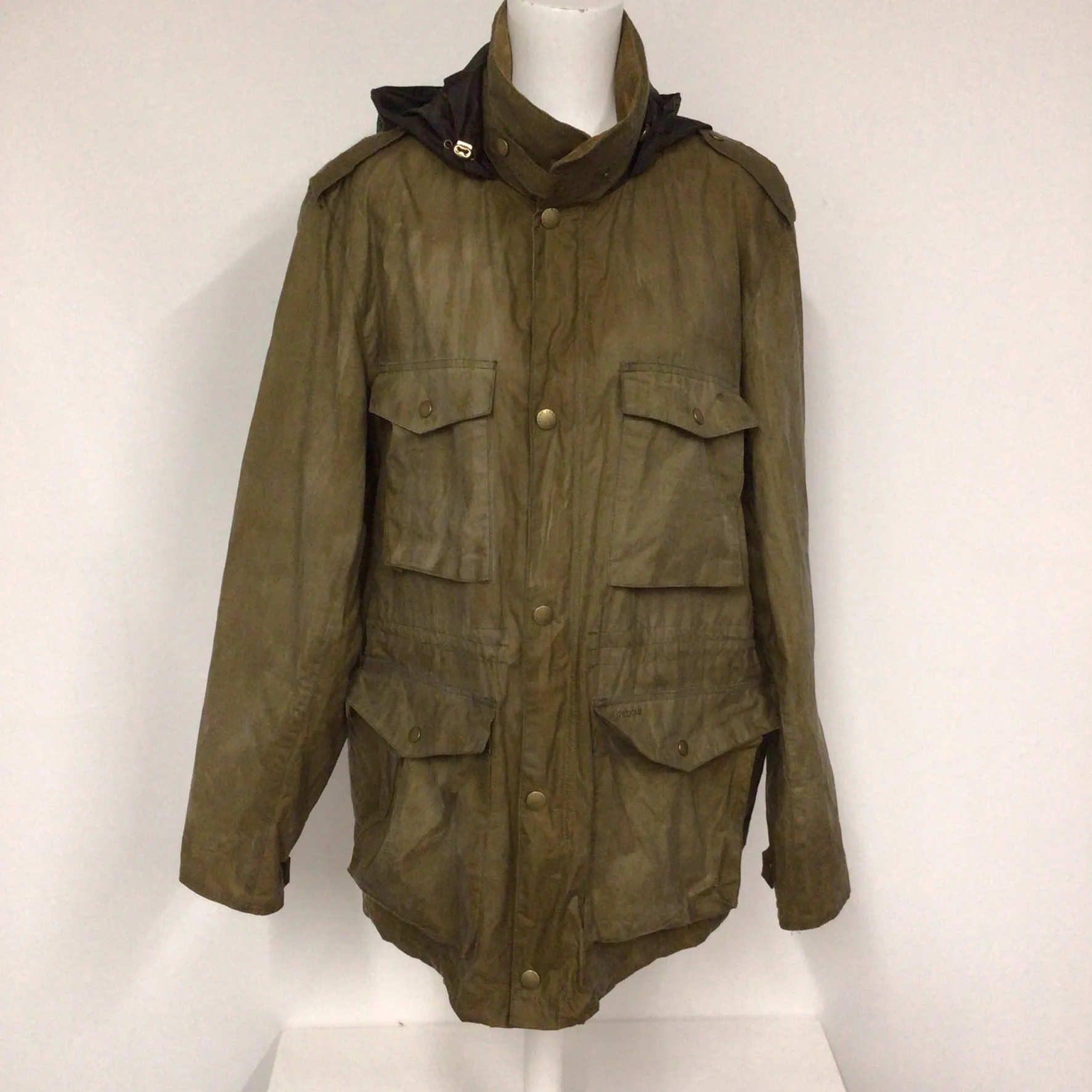 Barbour Mustard Brown Yellow Lightweight 4oz Wax Jacket Size XXL