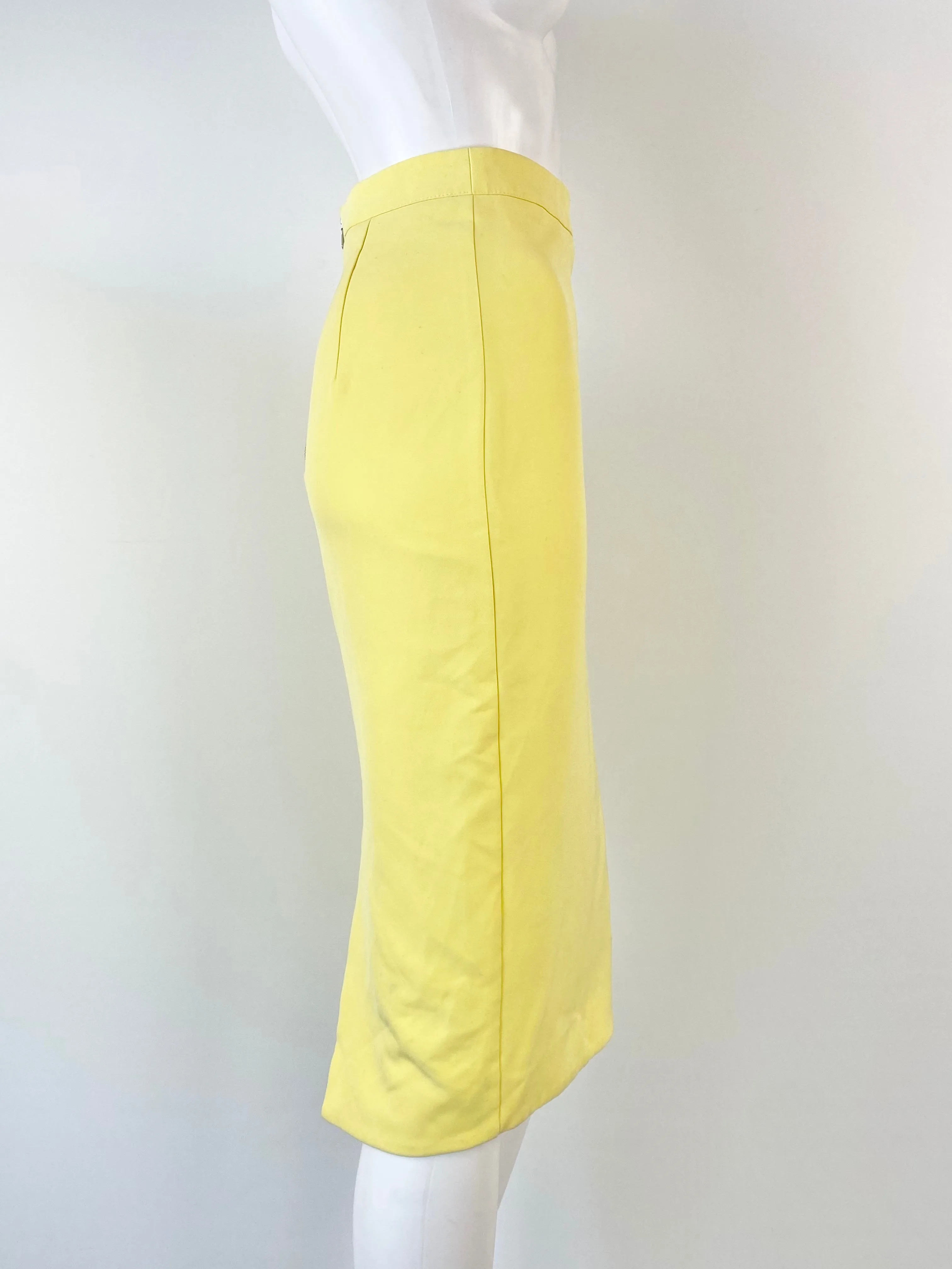 Bardot Lemon Yellow Pencil Skirt - AU6