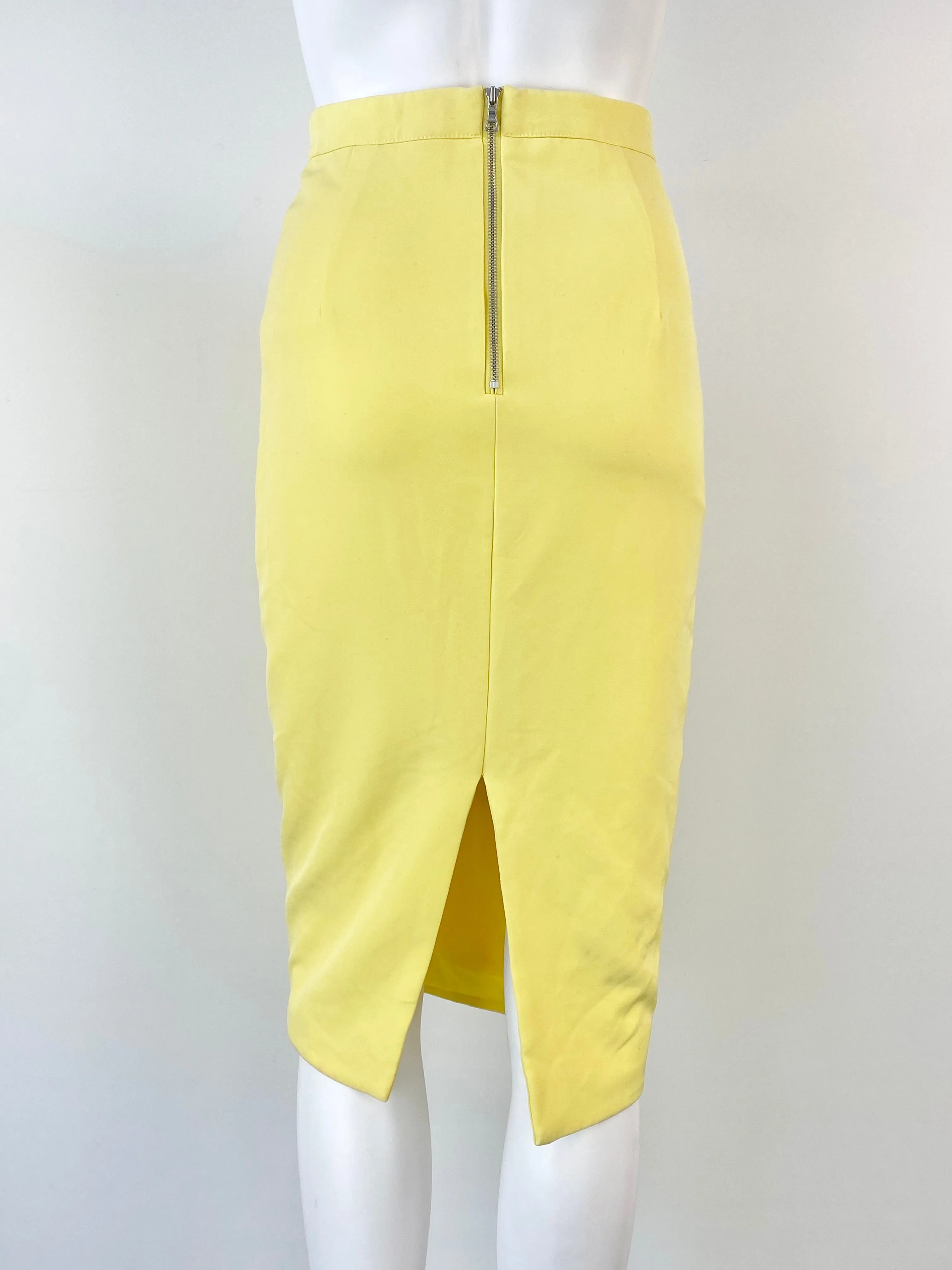 Bardot Lemon Yellow Pencil Skirt - AU6