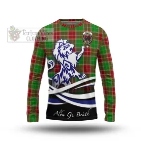 Baxter Modern Tartan Long Sleeve T-Shirt with Alba Gu Brath Regal Lion Emblem