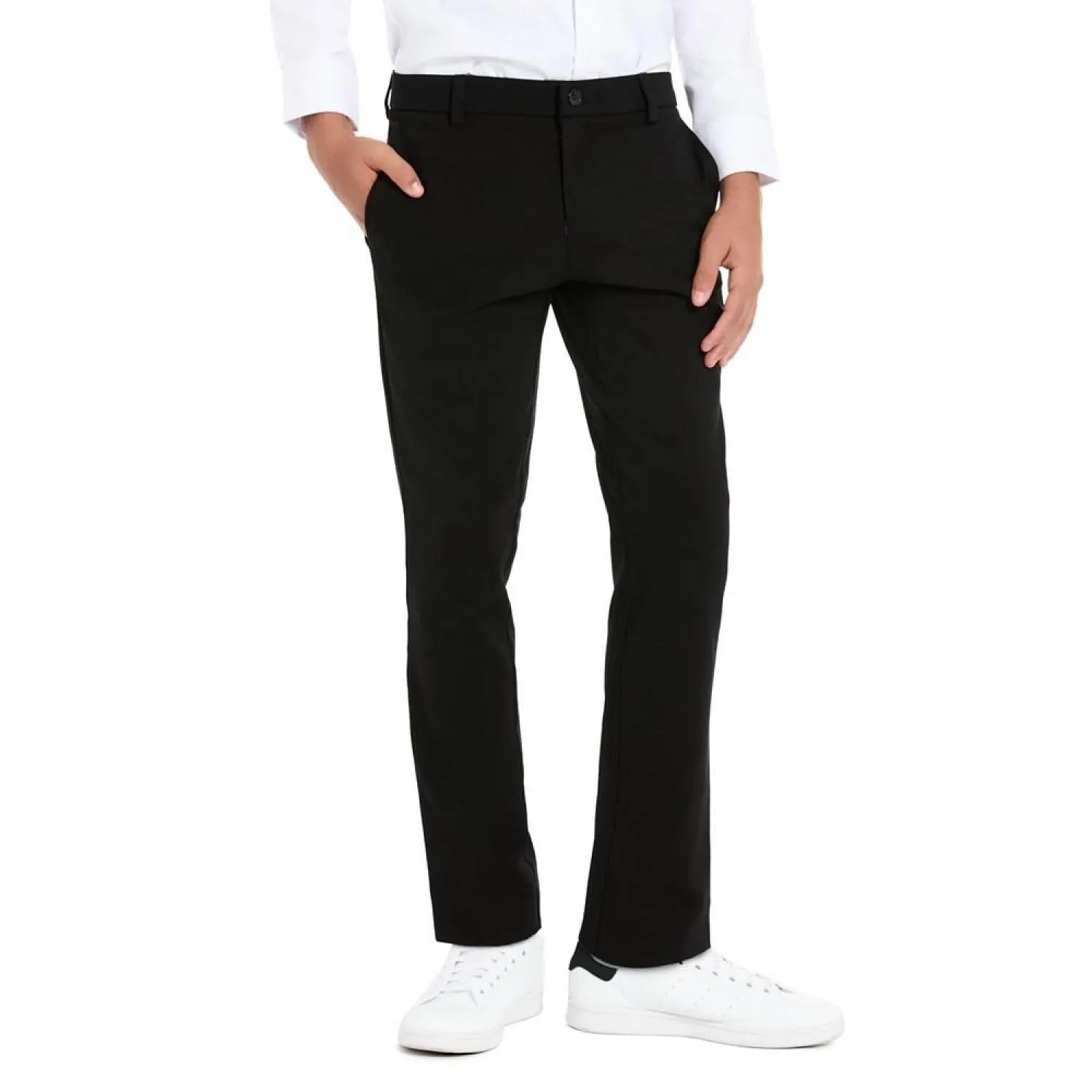 Big Boys Twill Classic Fit Stretch Dress Pants