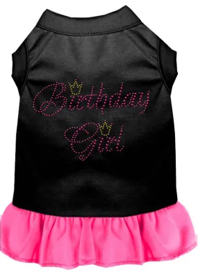 Birthday Girl Rhinestone Dress Black With Bright Pink Xs (8)