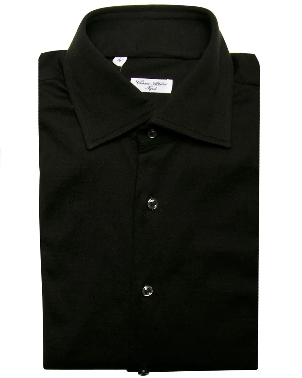 Black Knit Dress Shirt