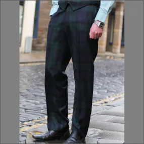 Black Watch Tartan Trousers--