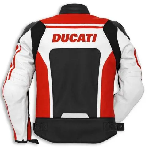 BRAND NEW MOTO GP DUCATI CORSE C4 MOTORCYCLE LEATHER RACING JACKET CE APPROVED