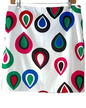 Bright Winter Drops Print Mini Pencil Skirt