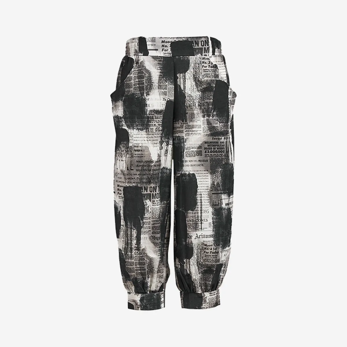 BRUSH PRINT TROUSERS