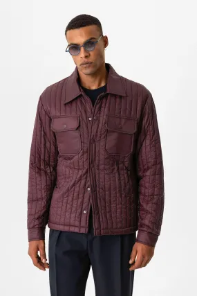 Burgundy Lightweight Quilted Men's Jacket - Wessi