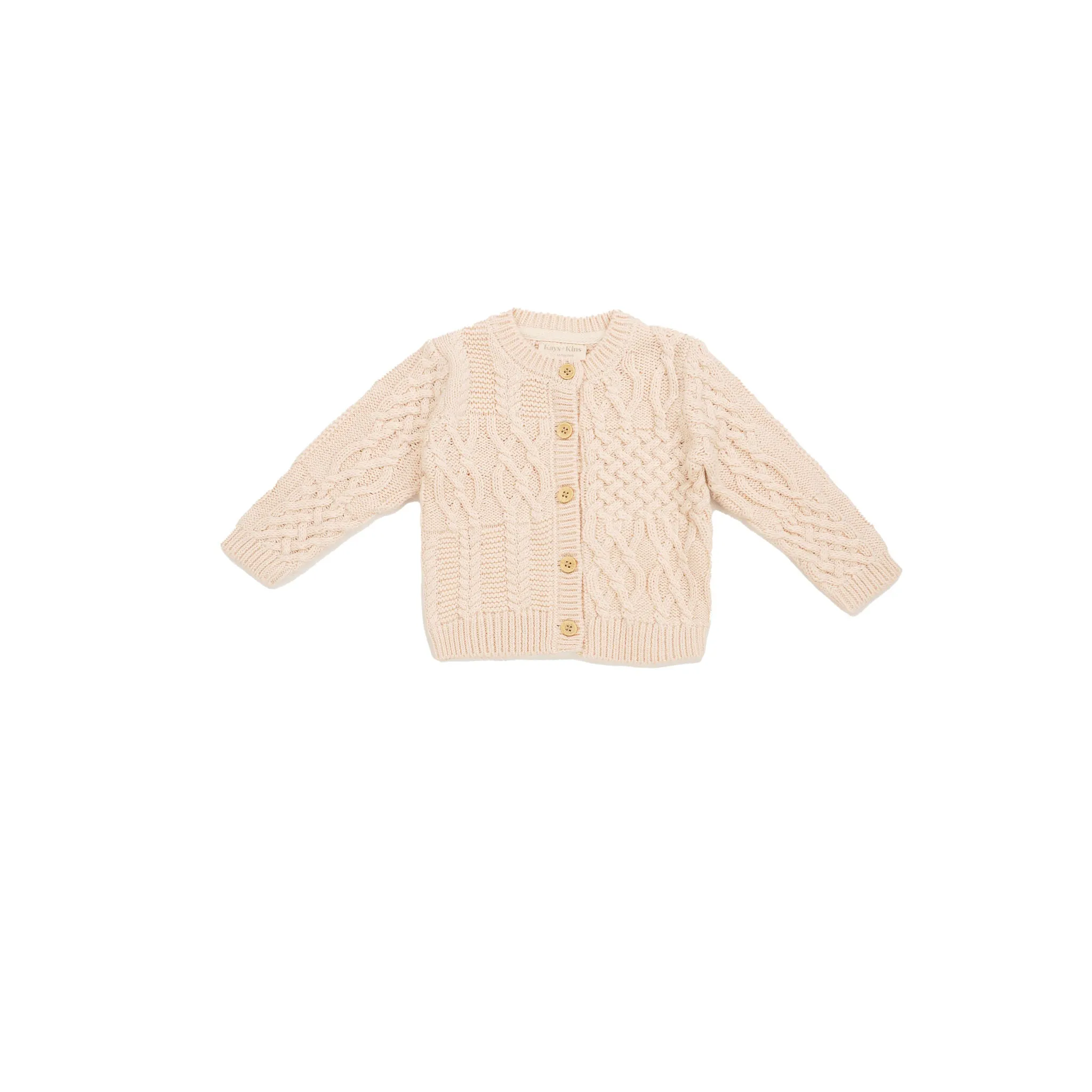 Cable Knit Cardigan - Beige