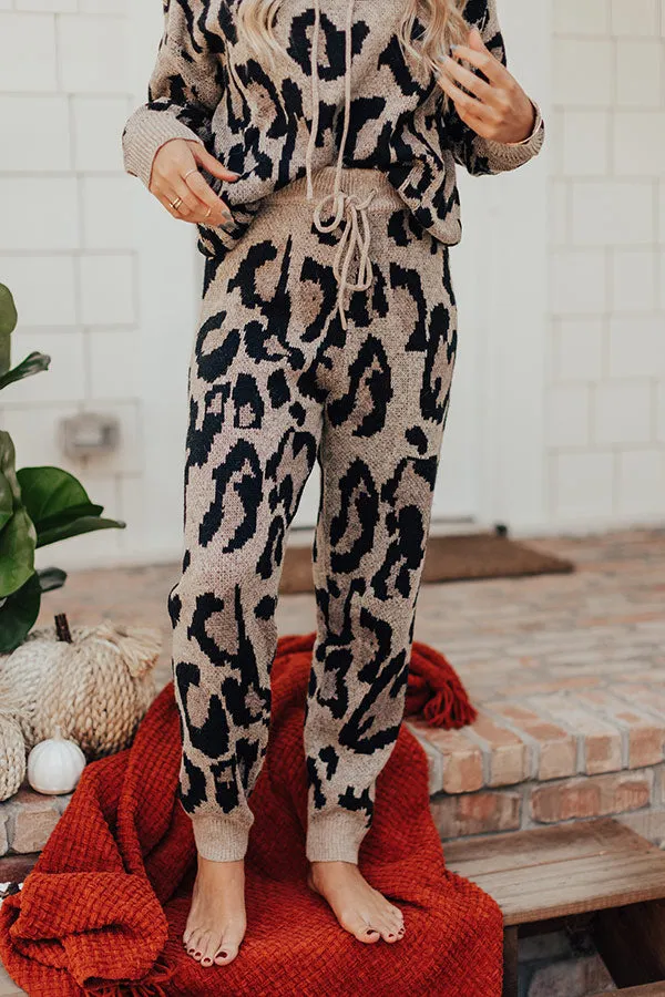 Cozy Coasting Leopard Joggers