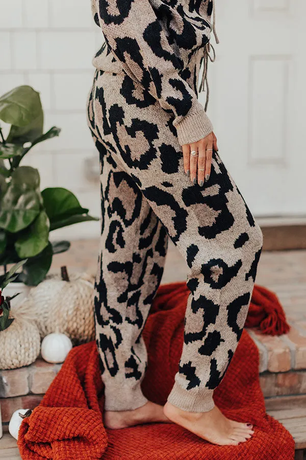 Cozy Coasting Leopard Joggers