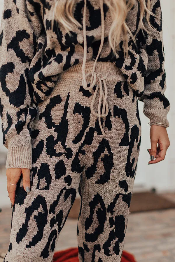 Cozy Coasting Leopard Joggers