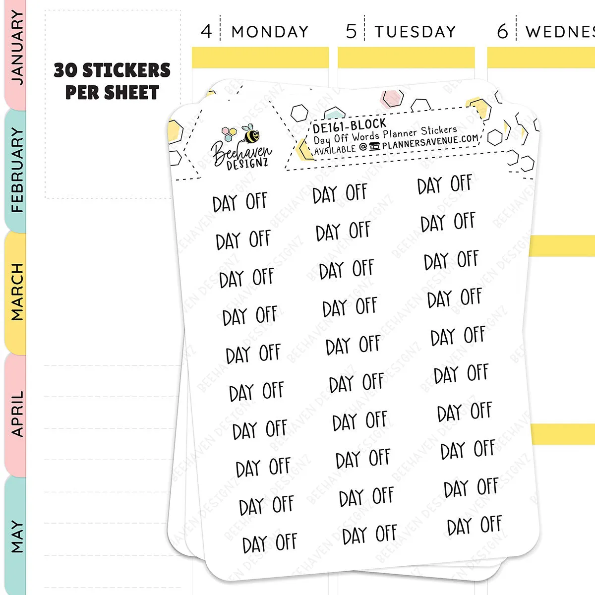 Day Off Script Planner Stickers