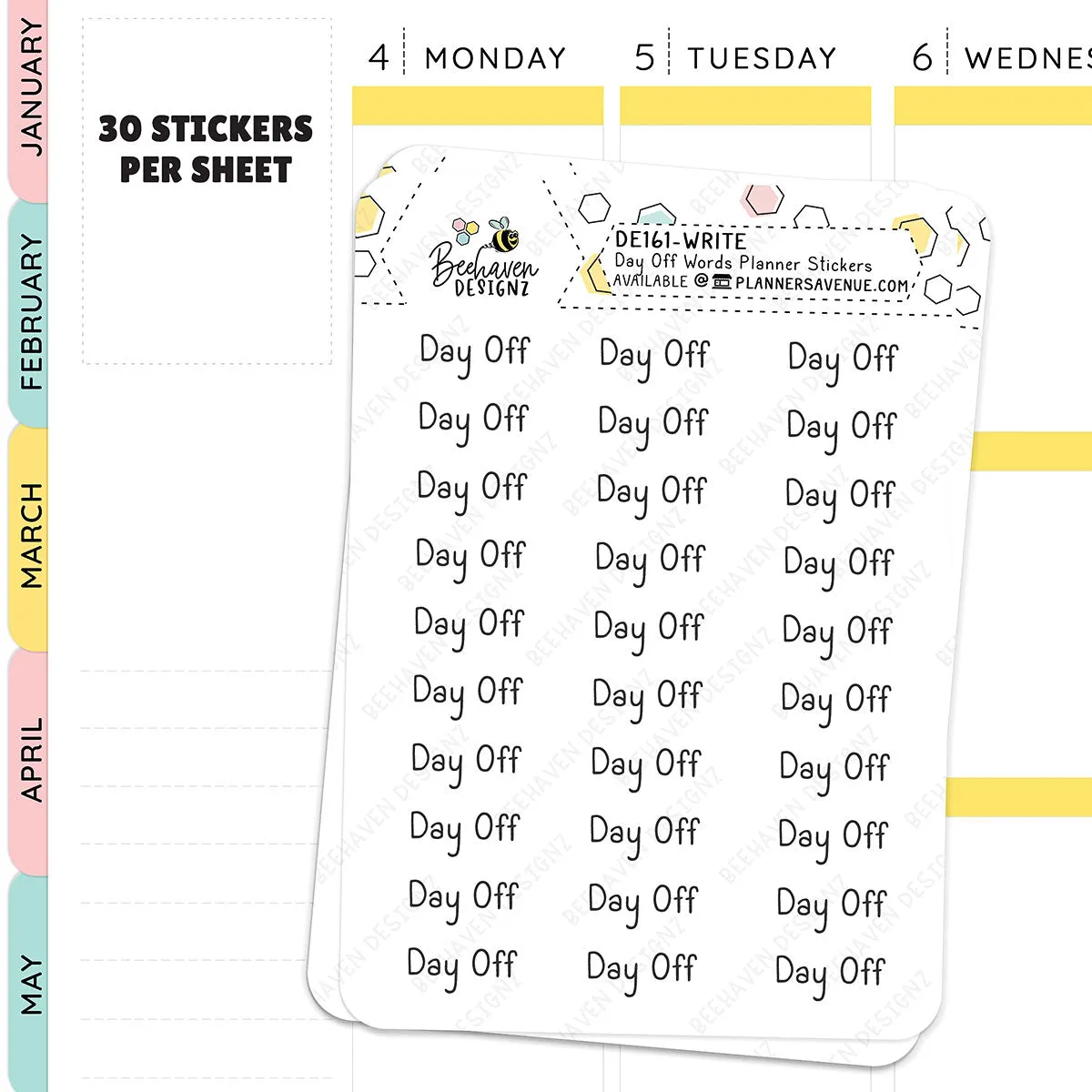 Day Off Script Planner Stickers