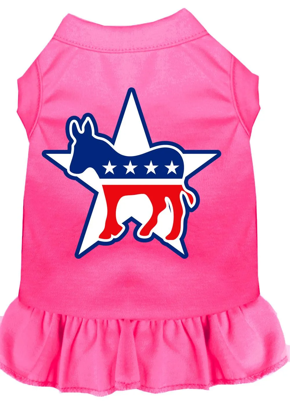 Democrat Screen Print Dress Bright Pink Xxl (18)