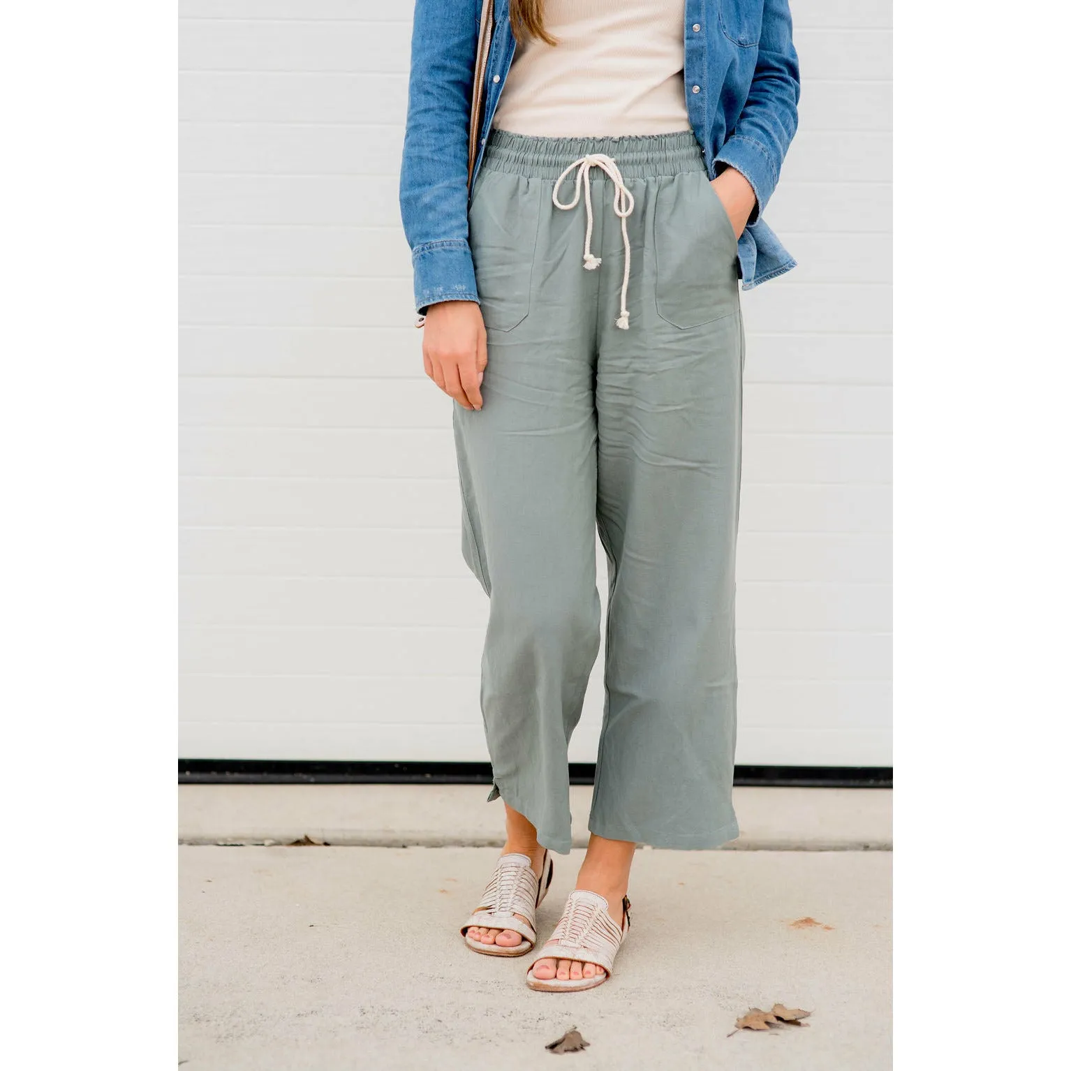 Drawstring Cinch Waist Pants