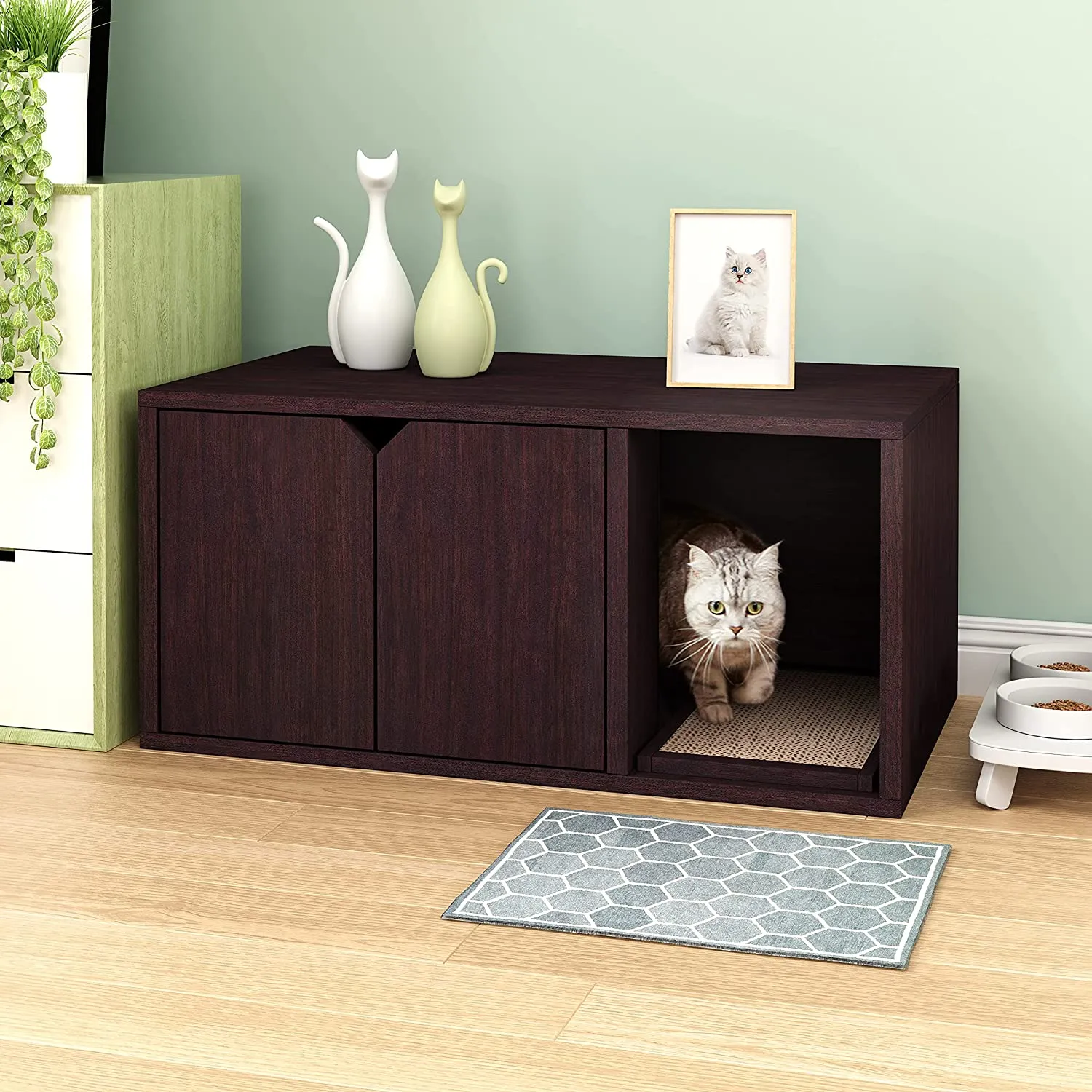 Eco Friendly Modern Cat Litter Box Furniture