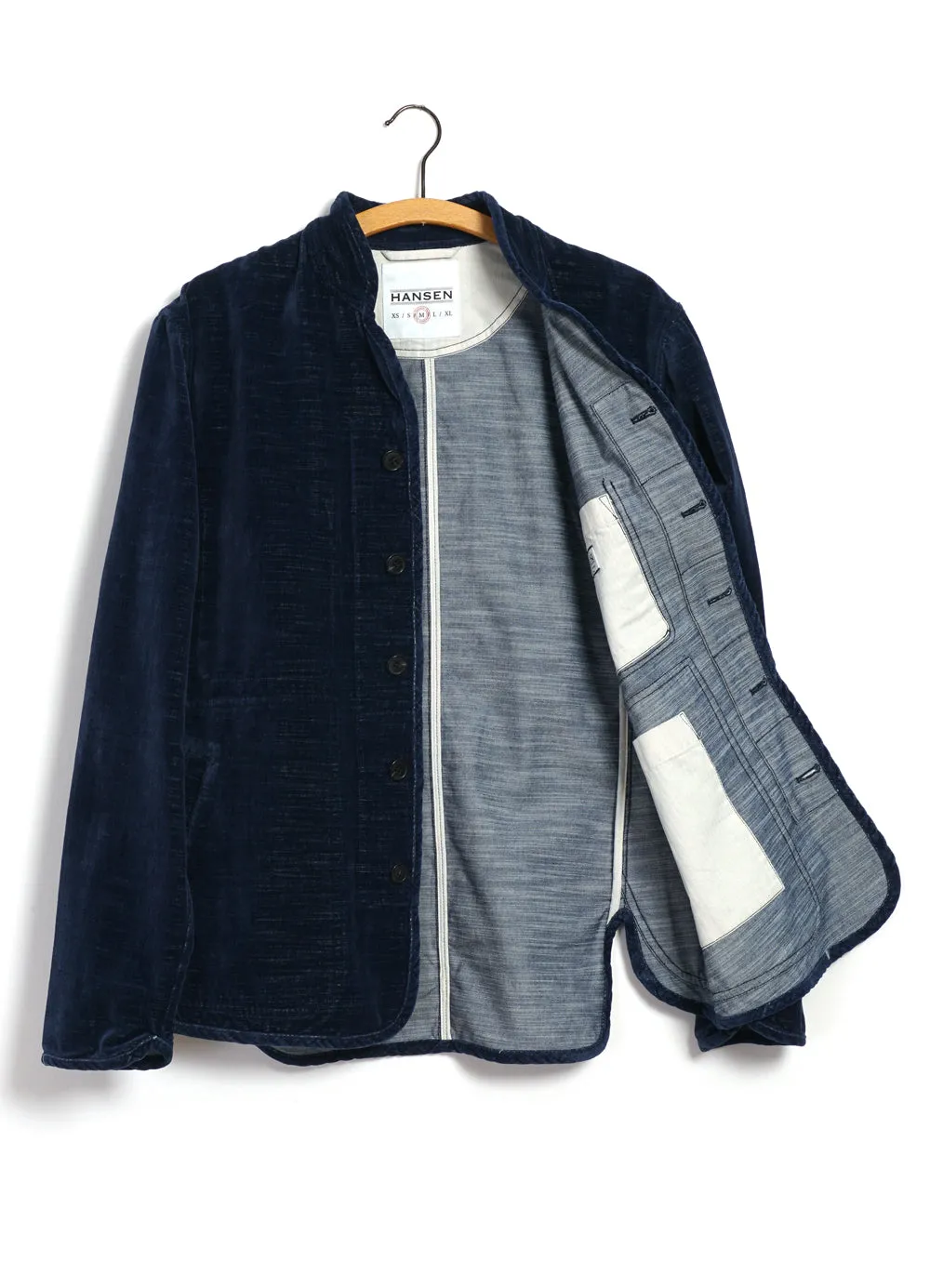 ERLING | Quilted Work Jacket | Velvet Indigo