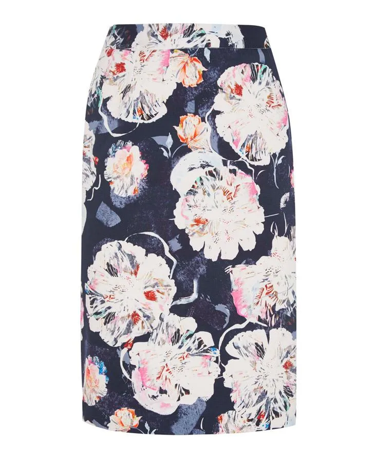 Floral Sateen Skirt