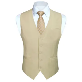 Formal Suit Vest - LIGHT BEIGE