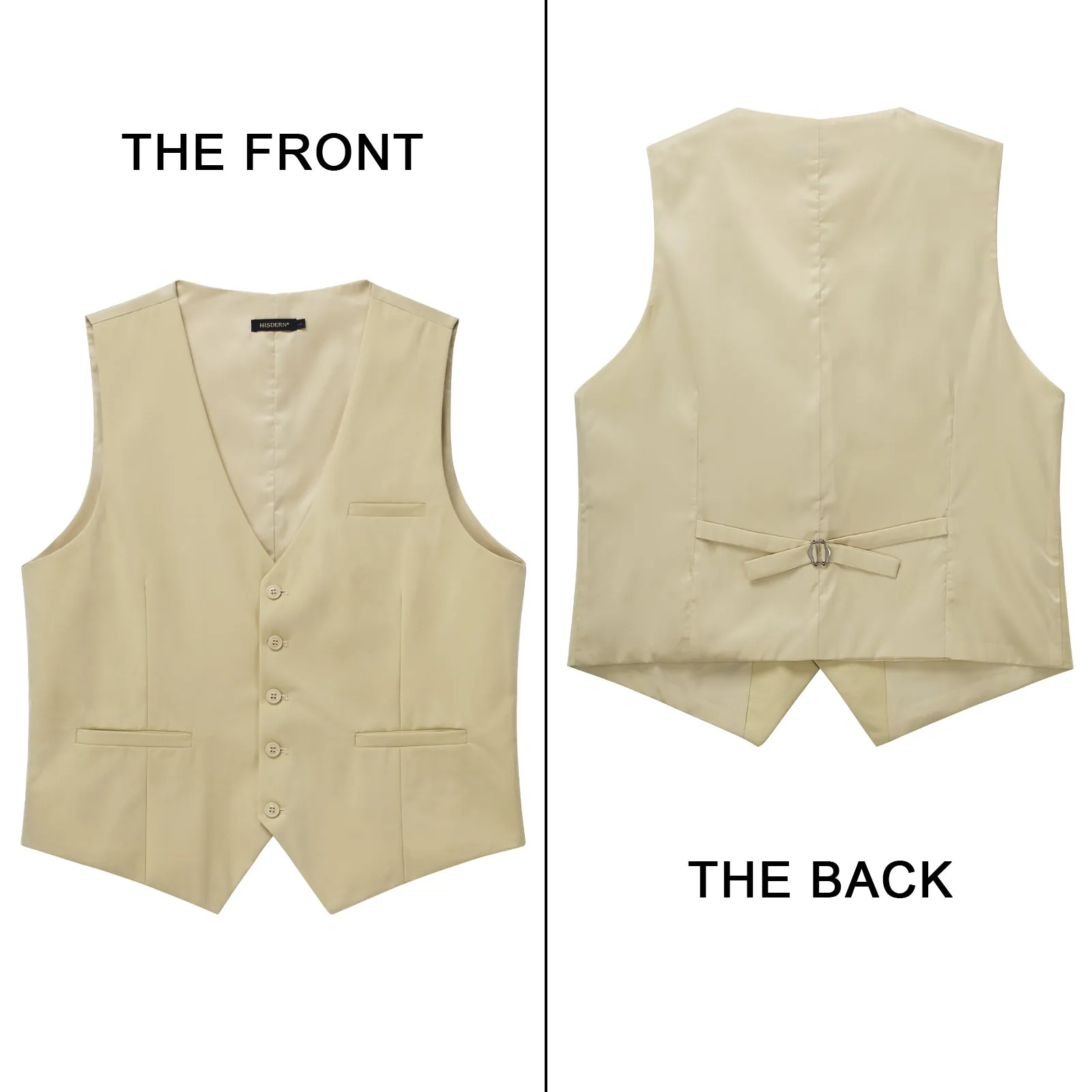 Formal Suit Vest - LIGHT BEIGE