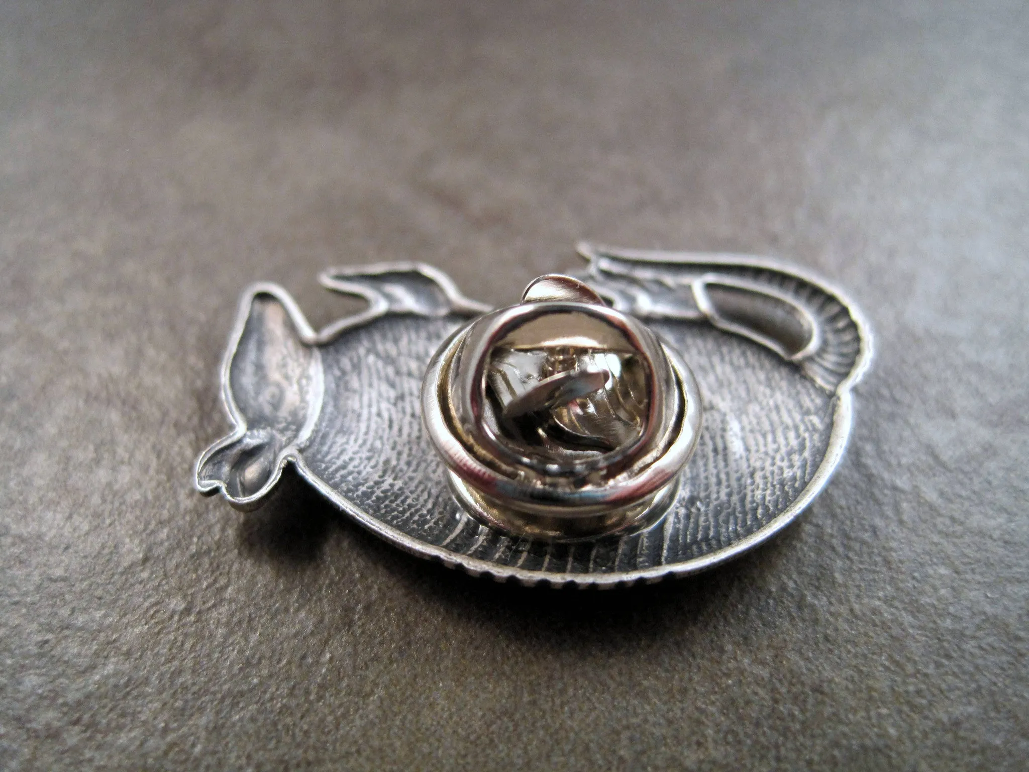 Handmade Armadillo Brooch Tie Tack Lapel Pin