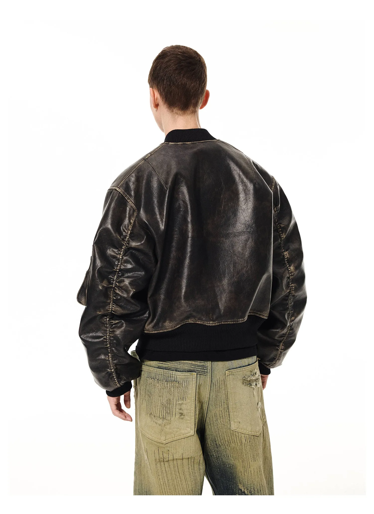 Heavyweight eco leather jacket