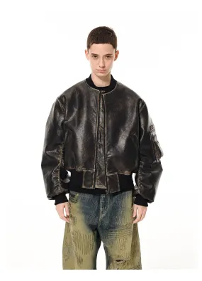 Heavyweight eco leather jacket