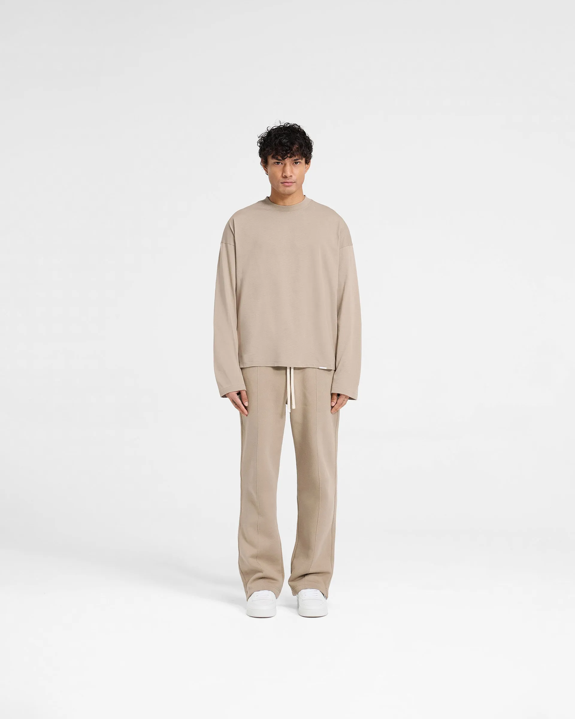 Initial Long Sleeve Open Cuff T-Shirt - Dune