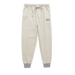 Ivory Soft Fleece Joggers - Casual Warm Trousers Light Ivory