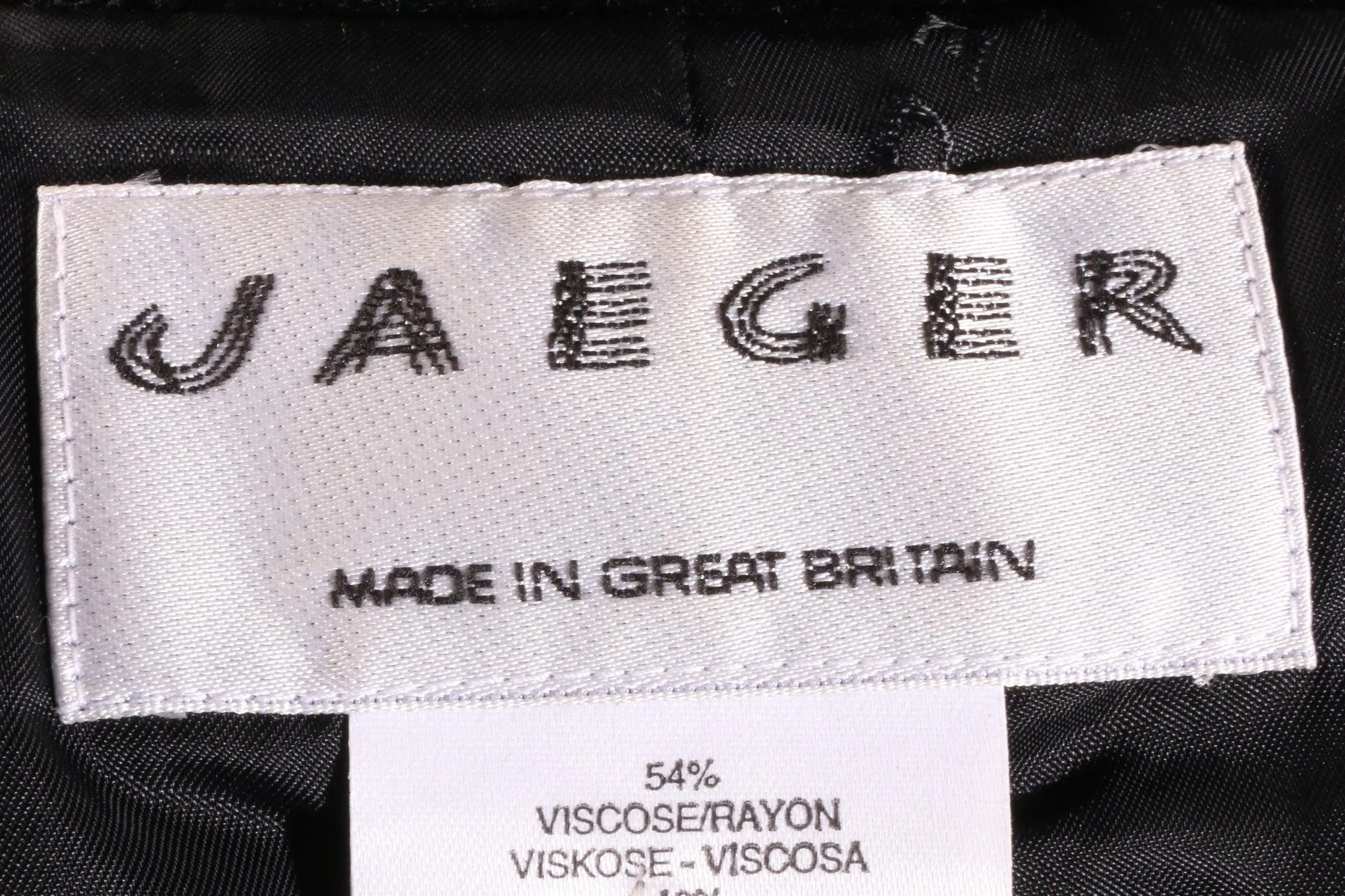 Jaeger Jacket Velvet and Cloth Black UK Size 10/12 Unworn