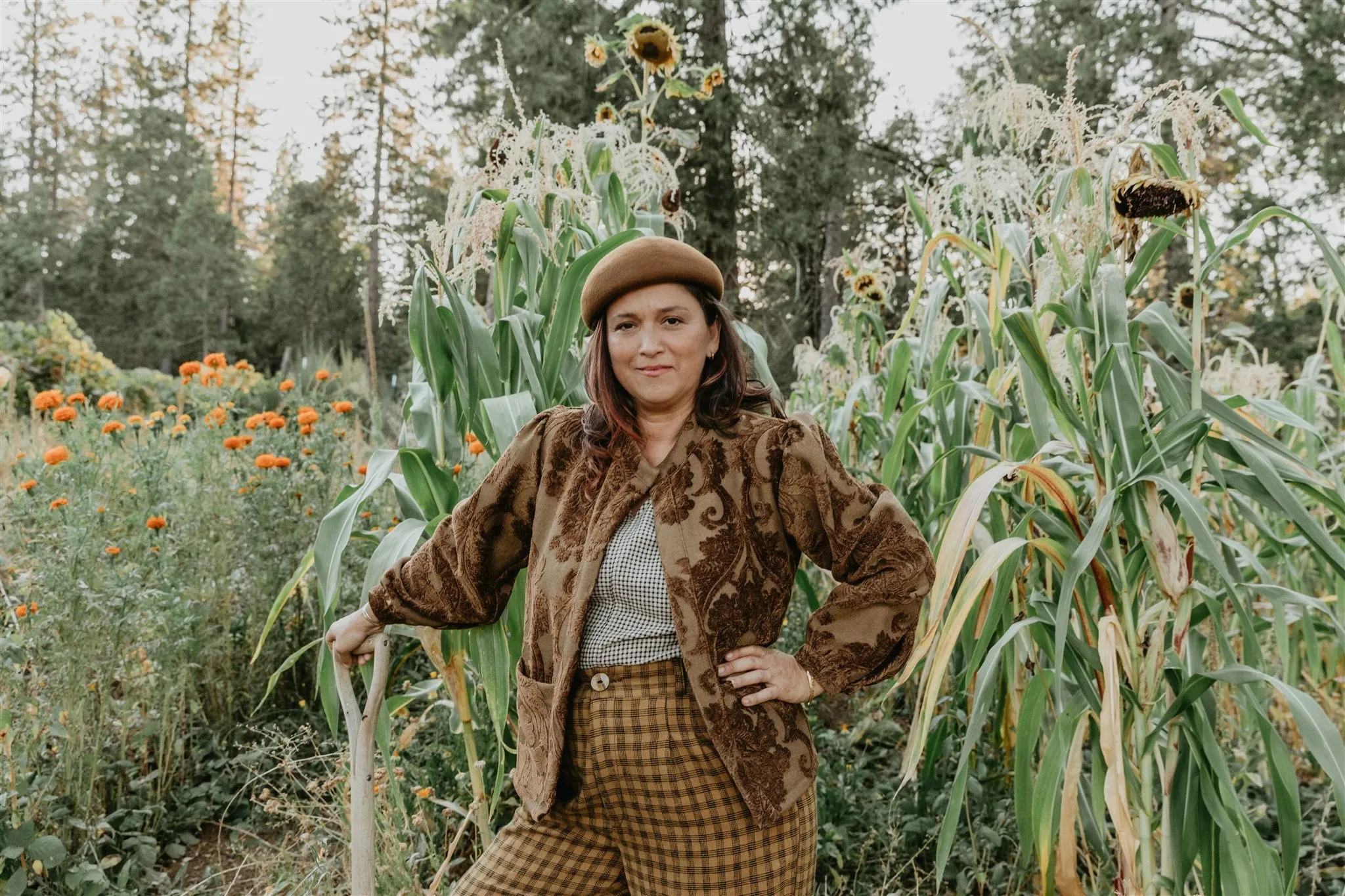 Jane Jacket in Bronze Jaquard