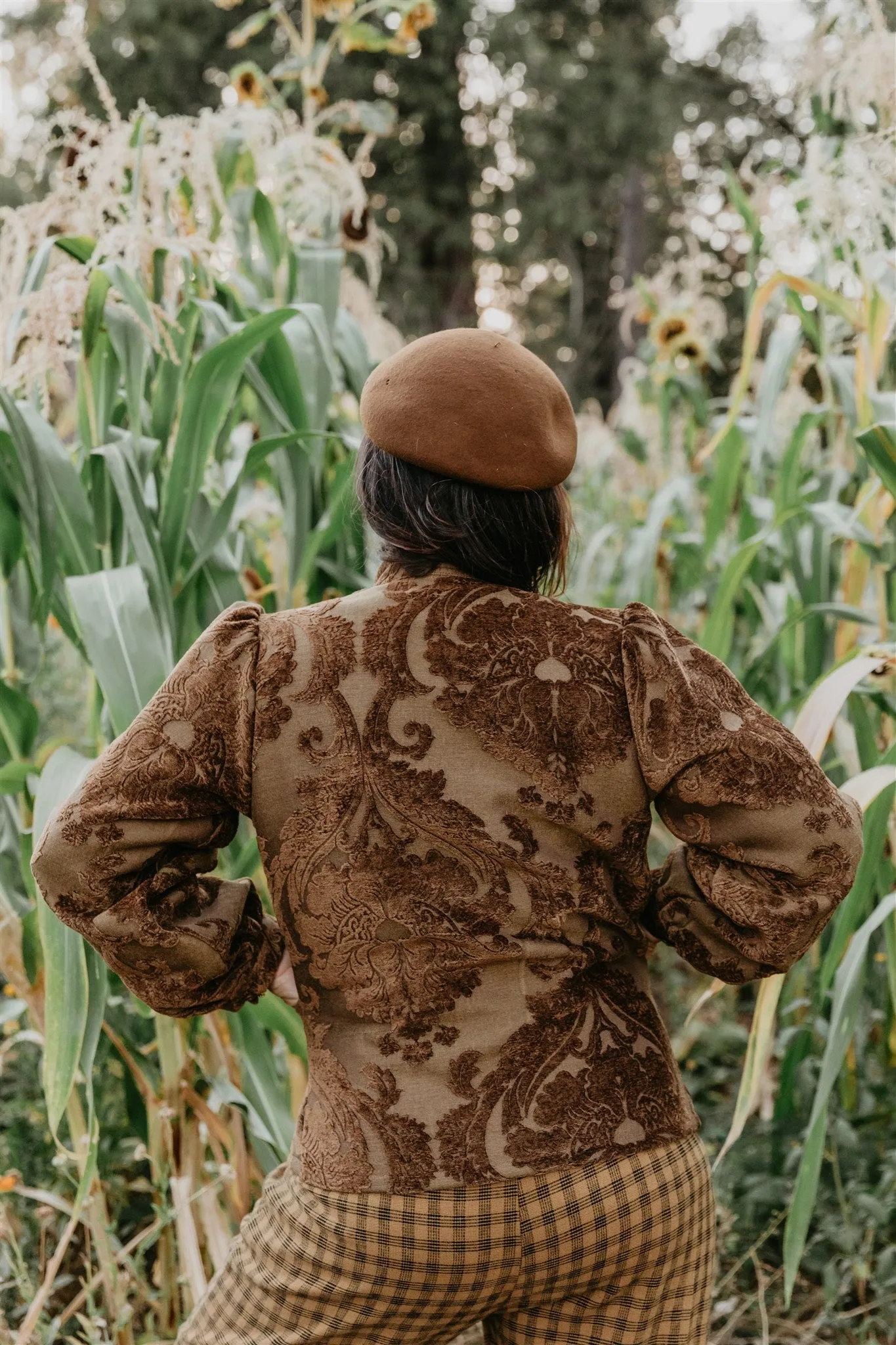 Jane Jacket in Bronze Jaquard