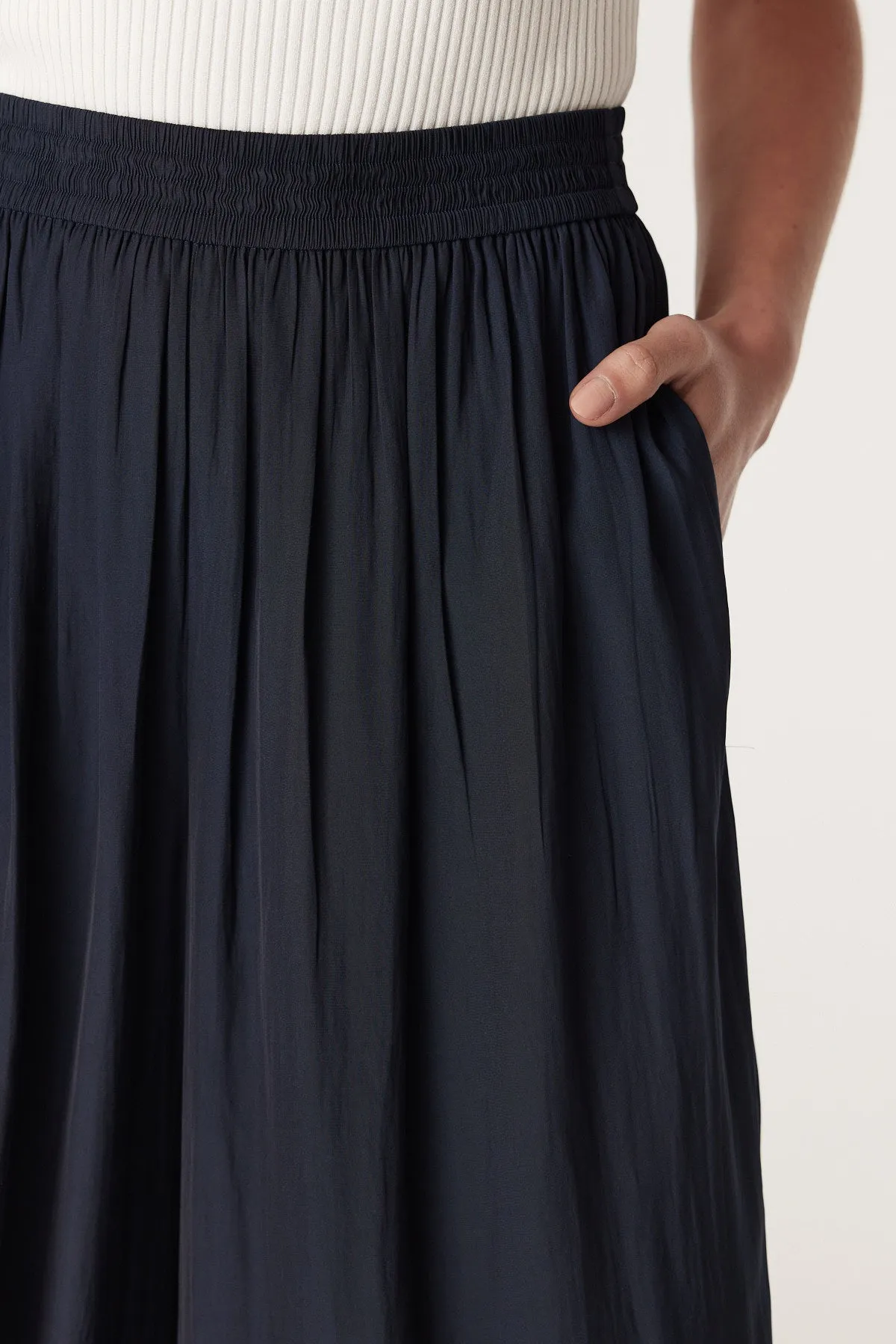 Kahlo Wide Leg Pant - Navy