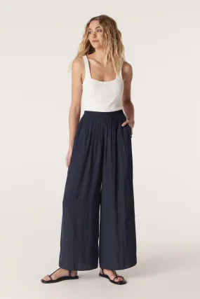 Kahlo Wide Leg Pant - Navy