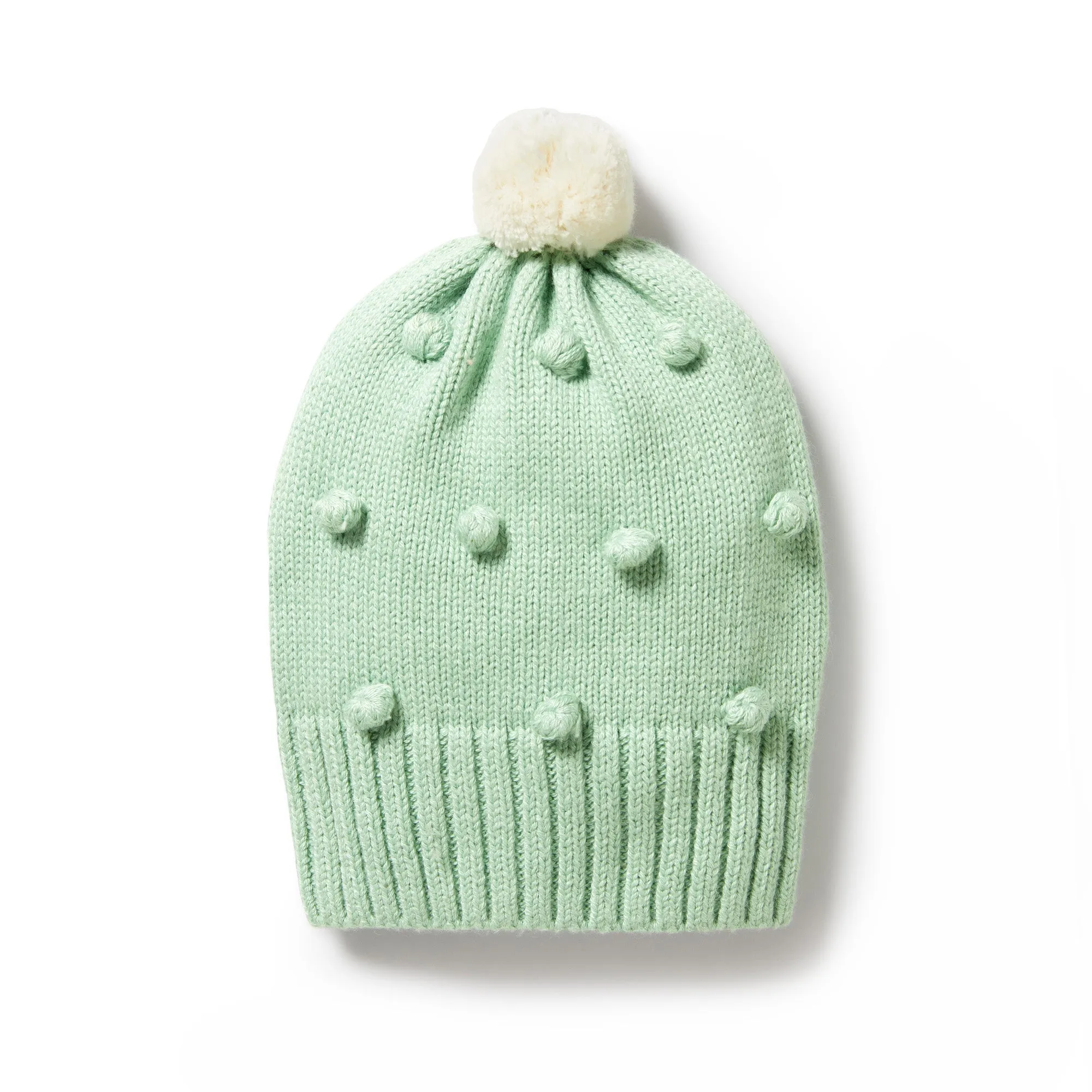 Knitted Bauble Hat | Mint Green