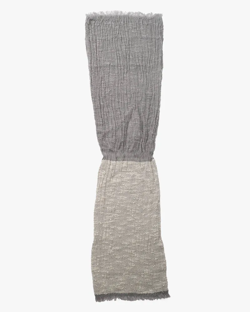 Kobo Oriza Knit Cap, Multi Functional, Cotton, Split Ash Grey and Light Grey, 9˝