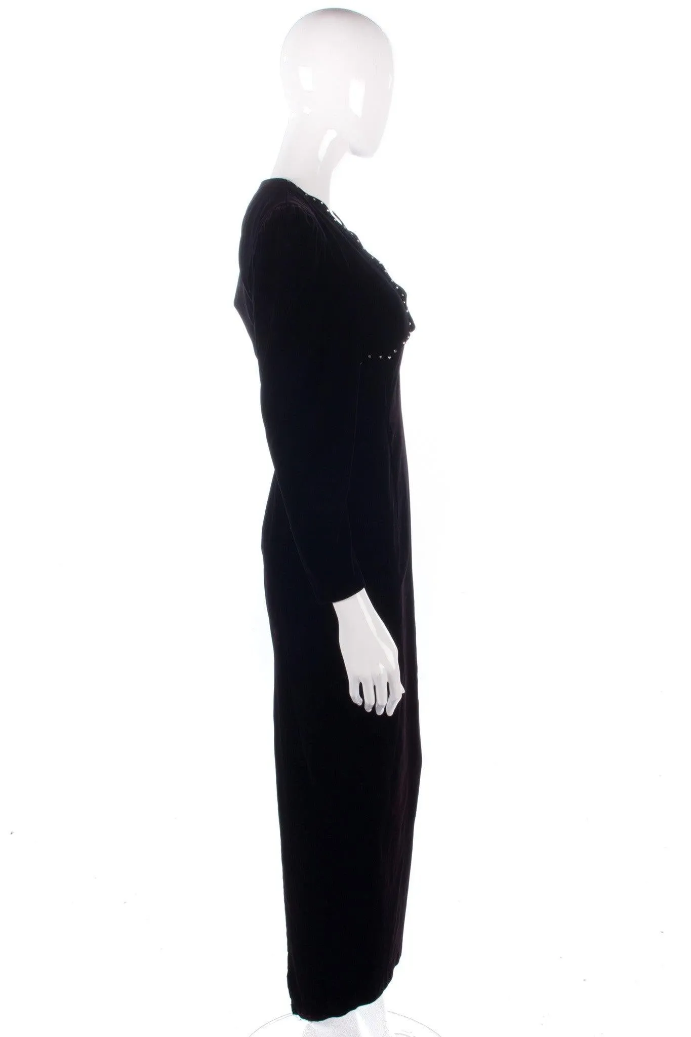 Komlies Vintage Velvet Evening Dress with Matching Bolero Jacket Size 8/10