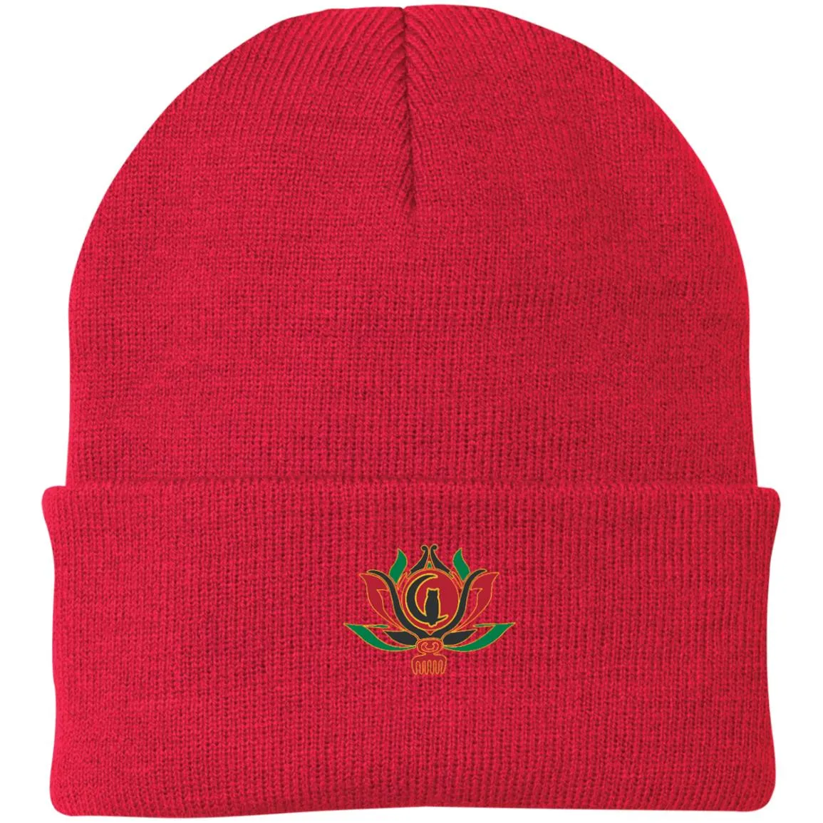 Kween Flower Knit Beanie Hat