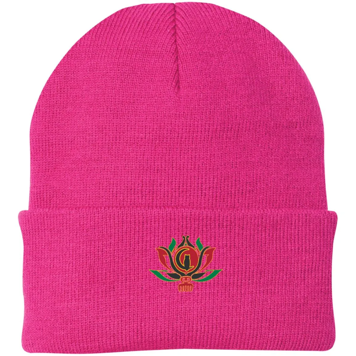 Kween Flower Knit Beanie Hat