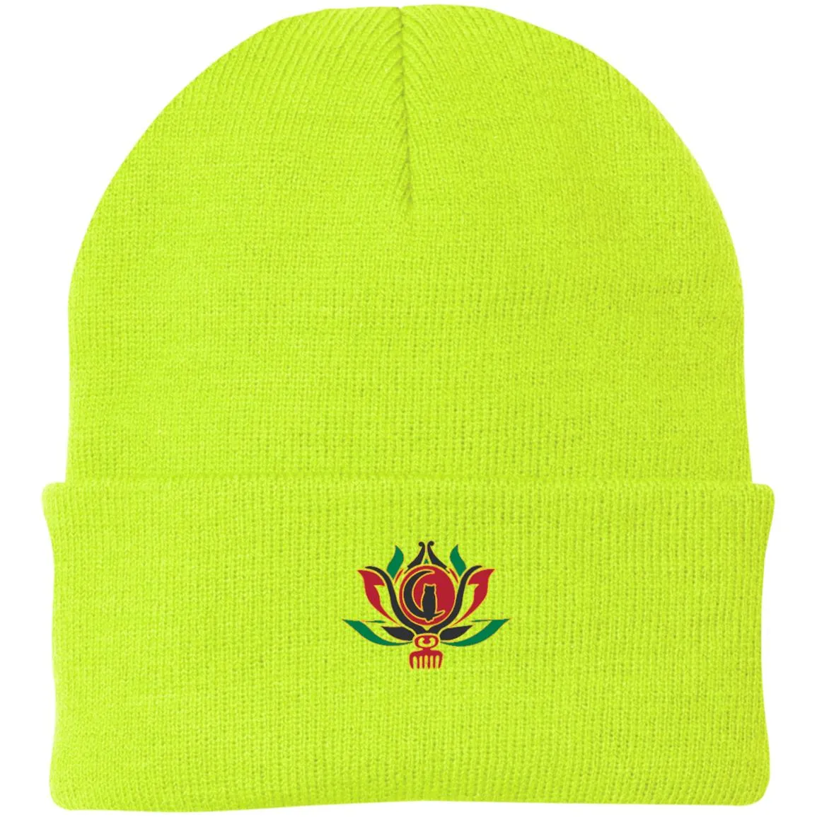 Kween Flower Knit Beanie Hat